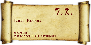 Tasi Kolos névjegykártya